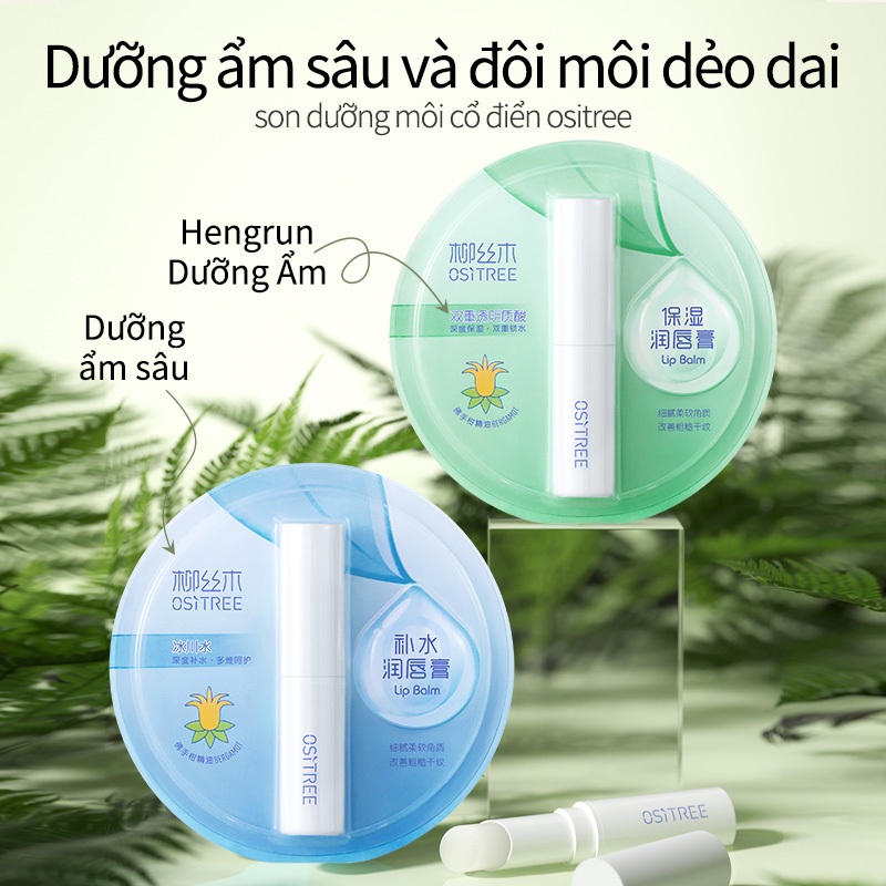 Ositree Son dưỡng môi dưỡng ẩm dưỡng ẩm son môi không màu chăm sóc 3.5 g