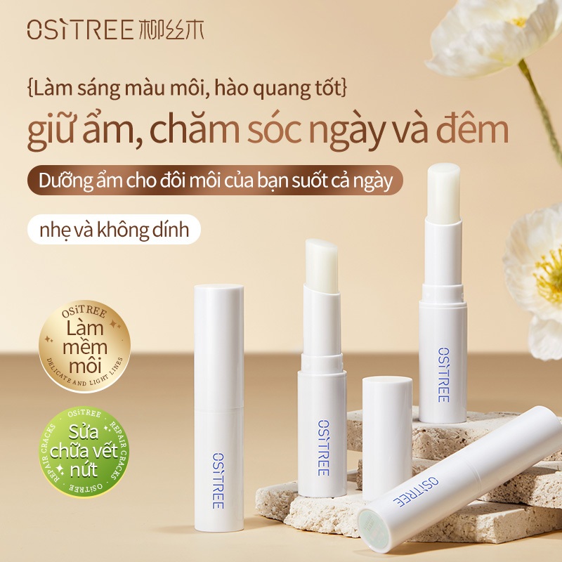 Ositree Son dưỡng môi dưỡng ẩm dưỡng ẩm son môi không màu chăm sóc 3.5 g