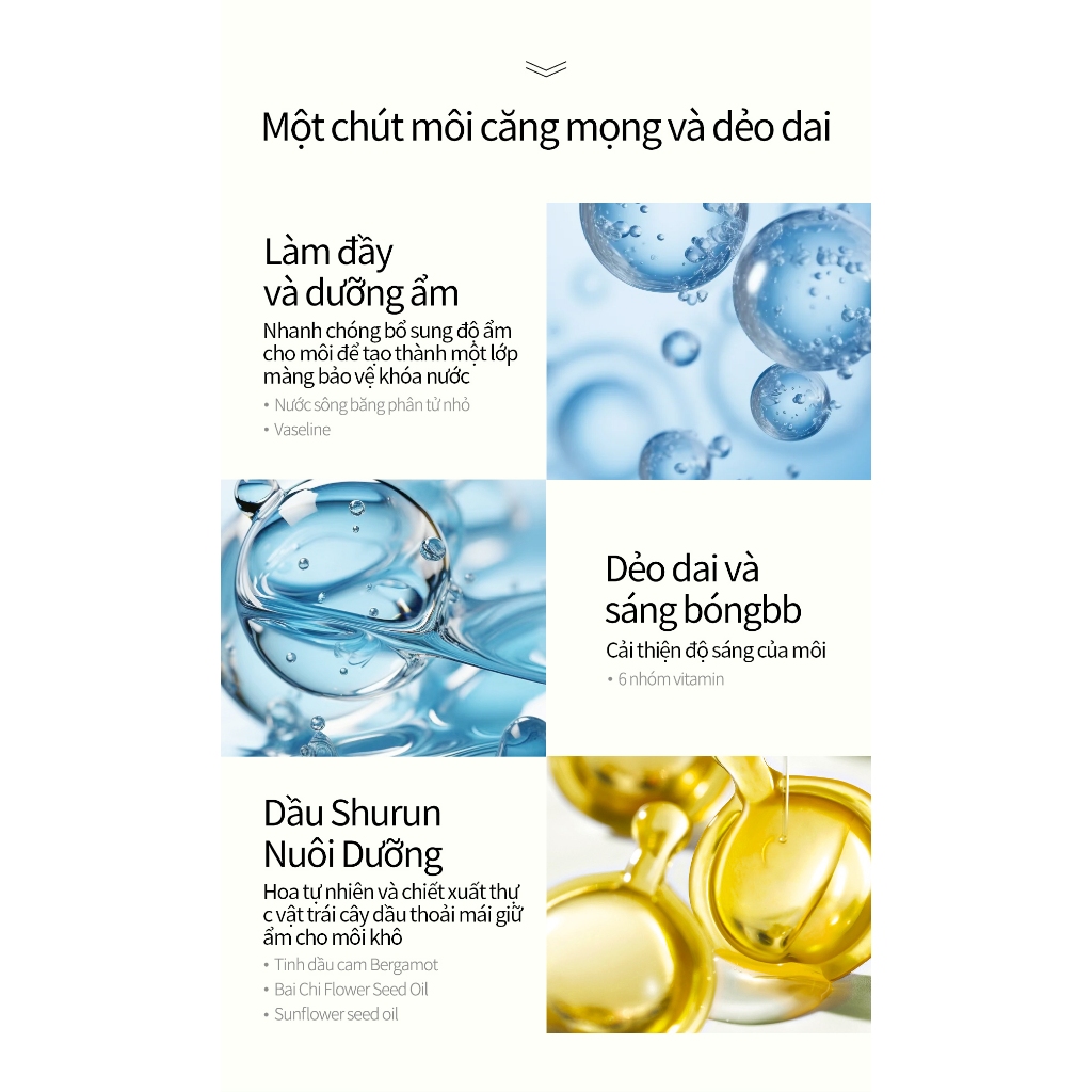 Ositree Son dưỡng môi dưỡng ẩm dưỡng ẩm son môi không màu chăm sóc 3.5 g