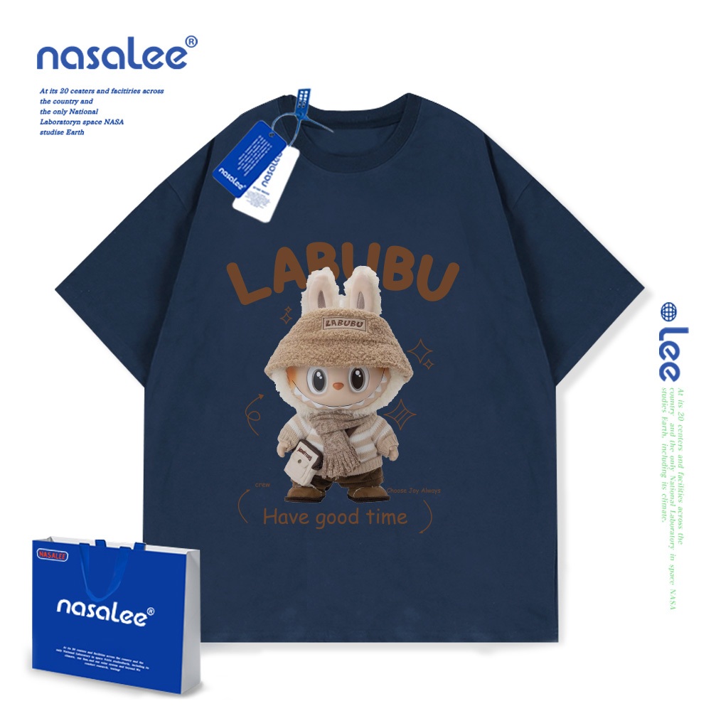 Áo Thun Nasa Trẻ Em Vải Cotton Nguyên Chất, Tay Ngắn Mềm Mại, Phong Cách Mới 2025 Dễ Thương