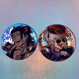 Anime Jujutsu Kaisen Gojo Satoru Geto Tinplate Kim Loại Laser Huy Hiệu Pin Anime Ngoại Vi Sưu Tập Quà Tặng