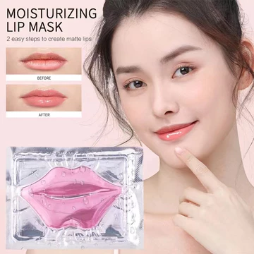 Mặt nạ môi Collagen Giảm nếp nhăn dưỡng ẩm Kem dưỡng ẩm mềm mại Lip Gel pha lê Son môi Collagen Honey Lip Mask với pha lê dưỡng ẩm cho môi