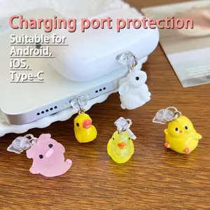 Bảo vệ cổng sạc thích hợp cho Android, iOS, Type-C, tương thích với iPhone 16 15 14 13 12 11 Pro Max, phích cắm bụi điện thoại,