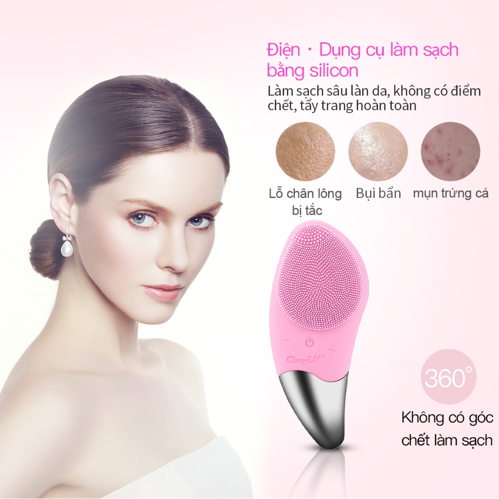 Ảnh CkeyiN Máy rửa mặt massage mắt đẩy tinh chất bằng silicon chống thấm nước MR336 3