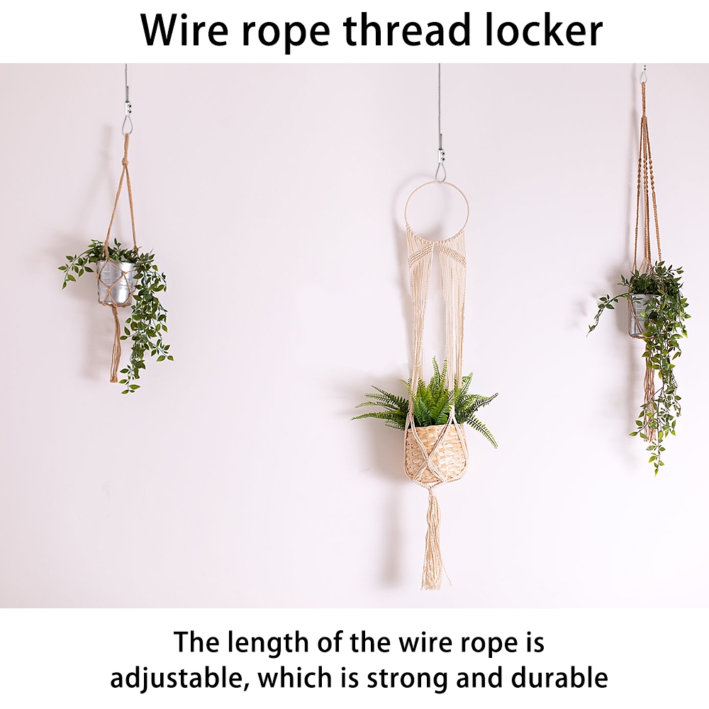 1-4mm Có Thể Điều Chỉnh Dây Thép Kẹp Cho Khóa Phụ Kiện Chiếu Sáng Chậu Cây Treo Sling Vít Cố Định Cáp Dụng Cụ
