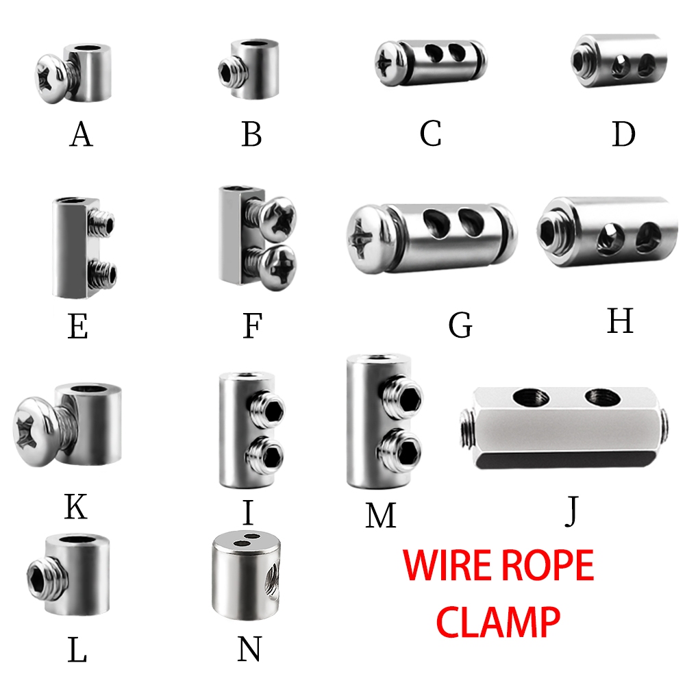 1-4mm Có Thể Điều Chỉnh Dây Thép Kẹp Cho Khóa Phụ Kiện Chiếu Sáng Chậu Cây Treo Sling Vít Cố Định Cáp Dụng Cụ