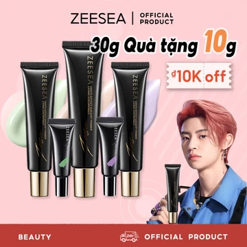 ZEESEA- Kem lót trang điểm, làm sáng tông da, làm trắng da, dưỡng ẩm lâu dài, cách ly ô nhiễm 30g-/kem lót zeesea/tím/tuýp 30g/kem nền zeesea/kem che khuyết