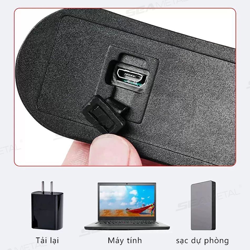 đèn cảnh báo xe máy SEAMETAL Đèn cảnh báo ban đêm xe máy Đèn mũ bảo hiểm