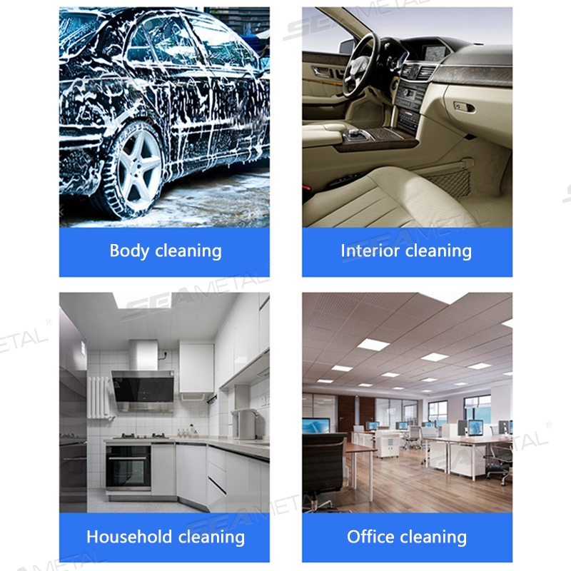 Seametal 8 Hình Làm Sạch Ô Tô Khối Bọt Biển Hai Mặt Lông Cừu San Hô Microfiber Rửa Bọt Biển Hấp Thụ Nước Cao Dụng Cụ Giặt