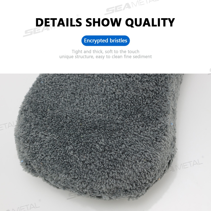 Seametal 8 Hình Làm Sạch Ô Tô Khối Bọt Biển Hai Mặt Lông Cừu San Hô Microfiber Rửa Bọt Biển Hấp Thụ Nước Cao Dụng Cụ Giặt