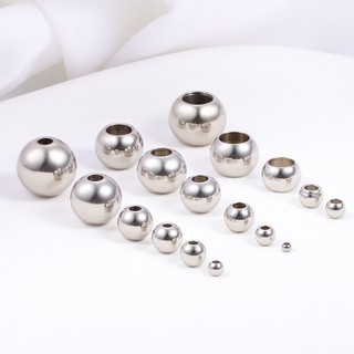Thép không gỉ xuyên lỗ rời Hạt thép tự làm Hạt vàng 18K Phụ kiện trang sức