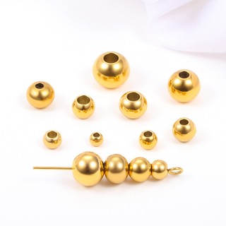 Thép không gỉ xuyên lỗ rời Hạt thép tự làm Hạt vàng 18K Phụ kiện trang sức