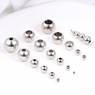 Thép không gỉ xuyên lỗ rời Hạt thép tự làm Hạt vàng 18K Phụ kiện trang sức