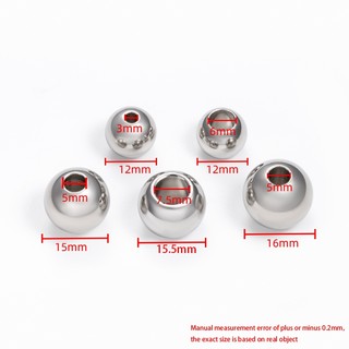 Hạt thép không gỉ lớn, lỗ lớn, phụ kiện trang sức DIY, hạt rời lỗ to