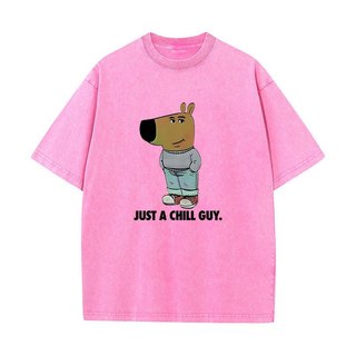 Tôi Chỉ Là Một Người Chill Guy Meme Áo Hip Hop Rửa Bông Tai Kẹp Áo Thun Thời Trang Nam Nữ Áo Dạo Phố In Áo Tee