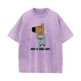 Tôi Chỉ Là Một Người Chill Guy Meme Áo Hip Hop Rửa Bông Tai Kẹp Áo Thun Thời Trang Nam Nữ Áo Dạo Phố In Áo Tee