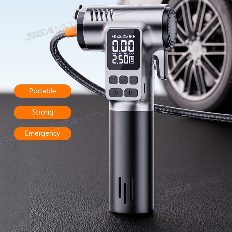Bơm Lốp Ô tô SEAMETAL Điện Tử Không Dây Búa Thoát Hiểm Phá Kính Nguy Cấp Dành Cho Ô Tô Kèm Dao Cắt Dây An Toàn Xe Hơi