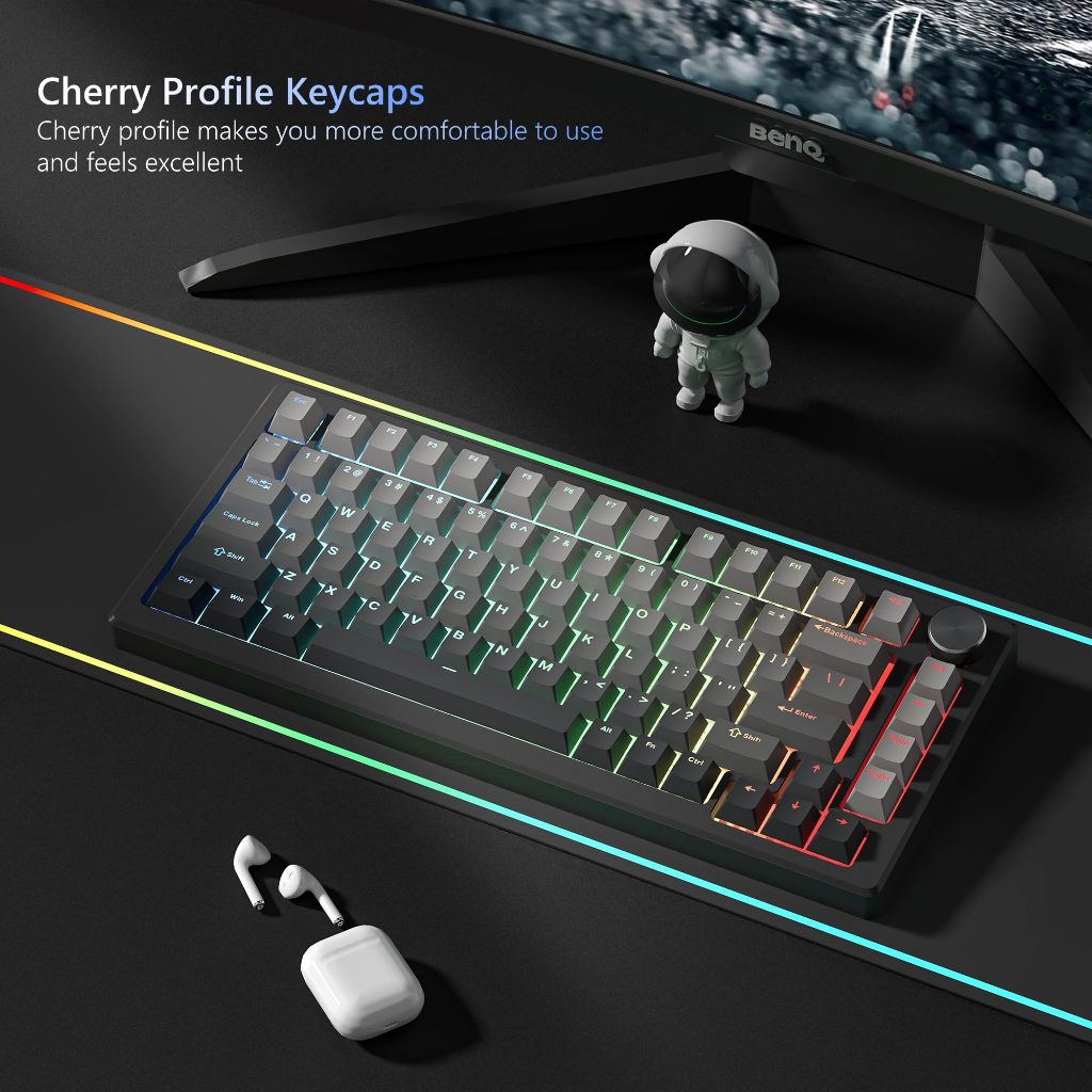 Womier Dark Shadow Shine Through 132 Keys Cherry Profile Keycaps Custom Set | BigBuy360 - bigbuy360.vn