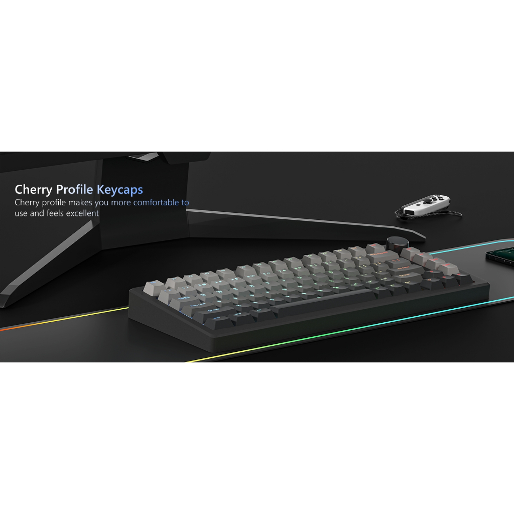 Womier Dark Shadow Shine Through 132 Keys Cherry Profile Keycaps Custom Set | BigBuy360 - bigbuy360.vn