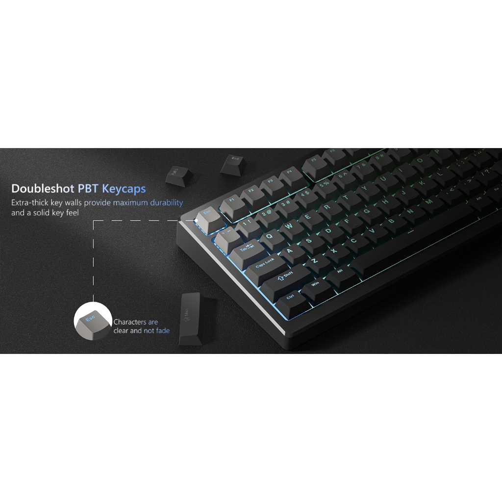 Womier Dark Shadow Shine Through 132 Keys Cherry Profile Keycaps Custom Set | BigBuy360 - bigbuy360.vn