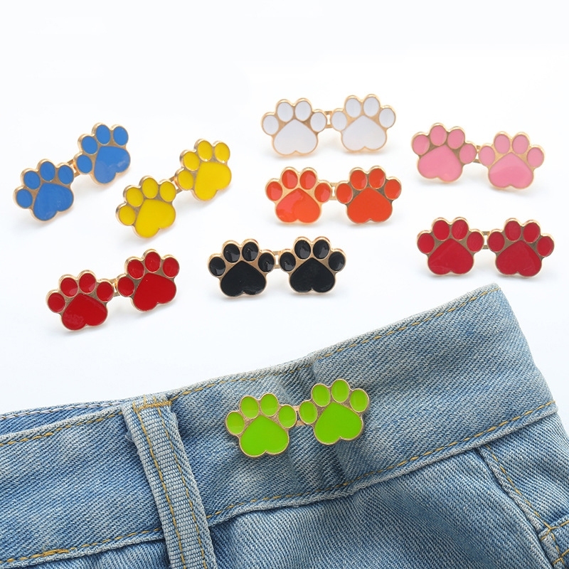 [Yunyuan] Màu kẹo Hellokitty và móng vuốt mèo Khóa thắt lưng Quần có nút liền mạch có thể tháo rời không cần dụng cụ có thắt lưng lớn và khóa thắt lưng nhỏ