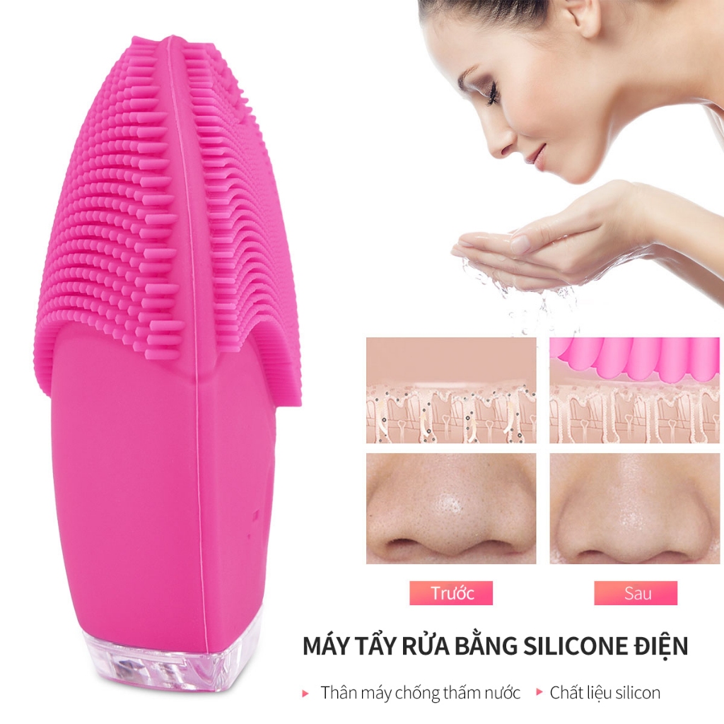 Ảnh CkeyiN Máy rửa mặt sóng âm làm sạch sâu chống nước cho mọi loại da MR208M 2