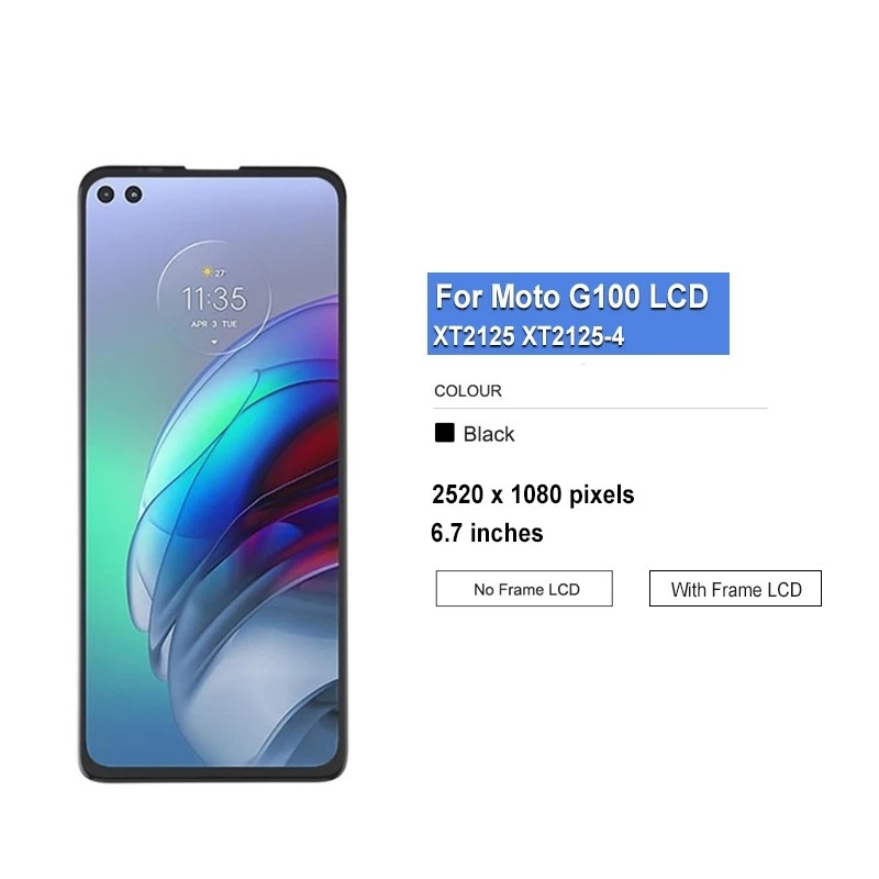 Màn Hình LCD 6,7 "Cho Motorola Moto G100 XT2125 XT2125-4 Màn Hình LCD Bộ Số Hóa Màn Hình Cảm Ứng Cho Moto Edge S LCD