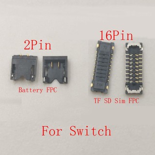 2-10 Chiếc Micro SD TF Đầu Đọc Thẻ FPC Kết Nối Cắm Bộ Nhớ Liên Hệ Trên Bo Mạch Chủ Jack Pin Mềm Cáp Kẹp Cho NS Nintendo Switch Joycon 2 16 Pin