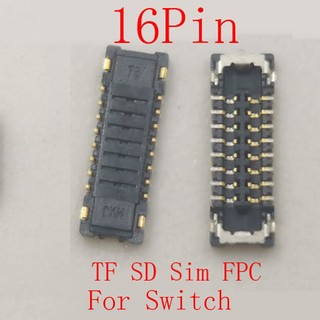 2-10 Chiếc Micro SD TF Đầu Đọc Thẻ FPC Kết Nối Cắm Bộ Nhớ Liên Hệ Trên Bo Mạch Chủ Jack Pin Mềm Cáp Kẹp Cho NS Nintendo Switch Joycon 2 16 Pin