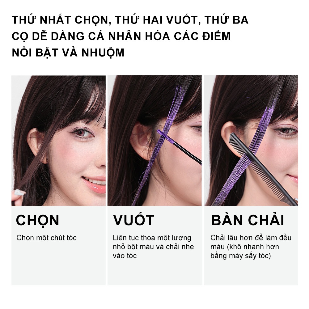 [Mới ĐẾN] Bút tạo kiểu và tô màu ESWIND | Chơi với màu sắc | Không tẩy trắng | Cọ chải tóc nổi bật (12g)