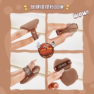 Jonbos Mỹ Phẩm Dụng Cụ Bột Màu Nâu Puff 6 Chiếc Mềm Mại Co Giãn Thân Thiện Với Da Ướt Kem Nền Bọt Biển Bộ J114