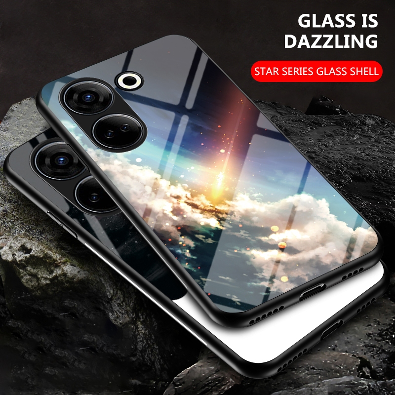 Dành cho Tecno Camon 20 Pro 4G Vỏ kính cường lực Vỏ cứng hoạt hình