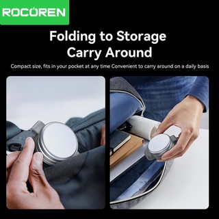 Giá đỡ sạc hợp kim nhôm không dây từ tính 3 trong 1 15W Rocoren Mag Urtal cho iP16,15, 14, 13, 12 Pro / Max / Plus Air Pods Watch