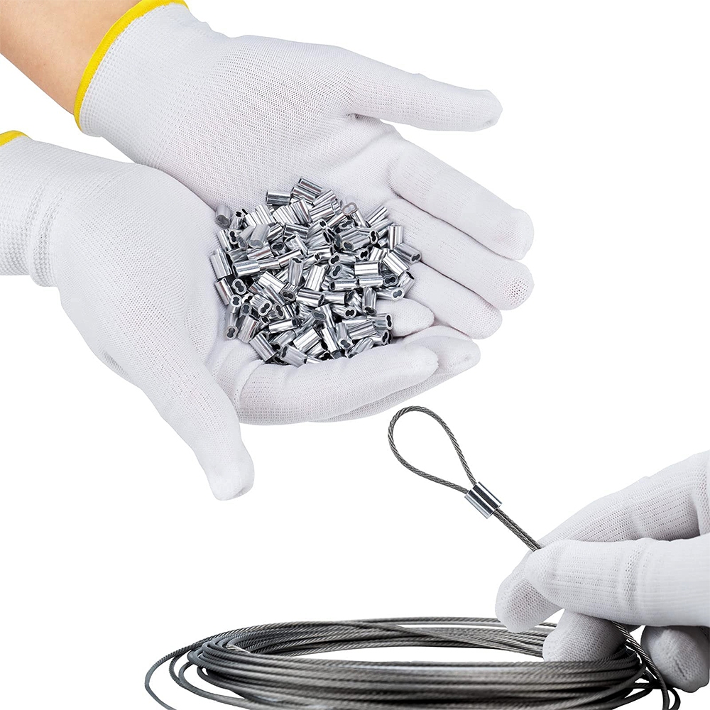 Dây thép lỗ đôi dây 8 hình kẹp tay nhôm 1-6mm phụ kiện cố định dây thép