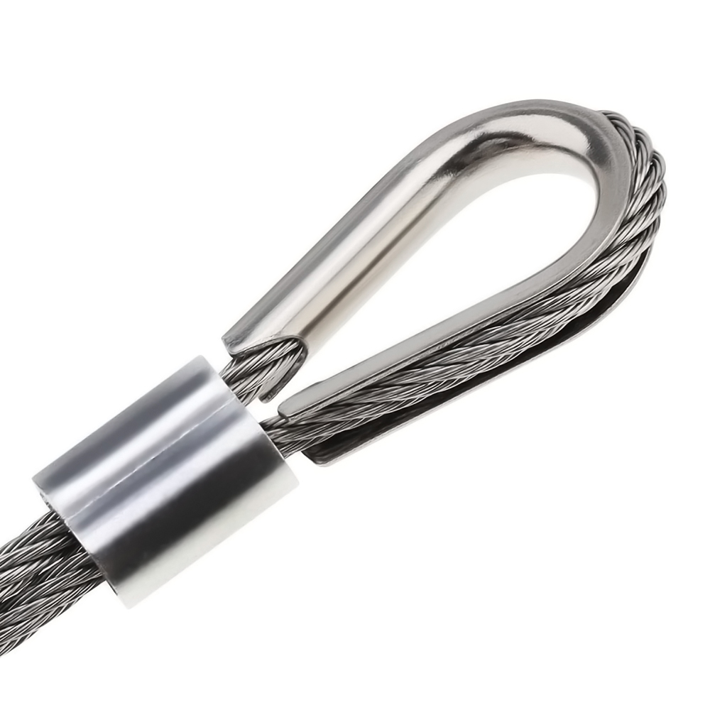Dây thép lỗ đôi dây 8 hình kẹp tay nhôm 1-6mm phụ kiện cố định dây thép
