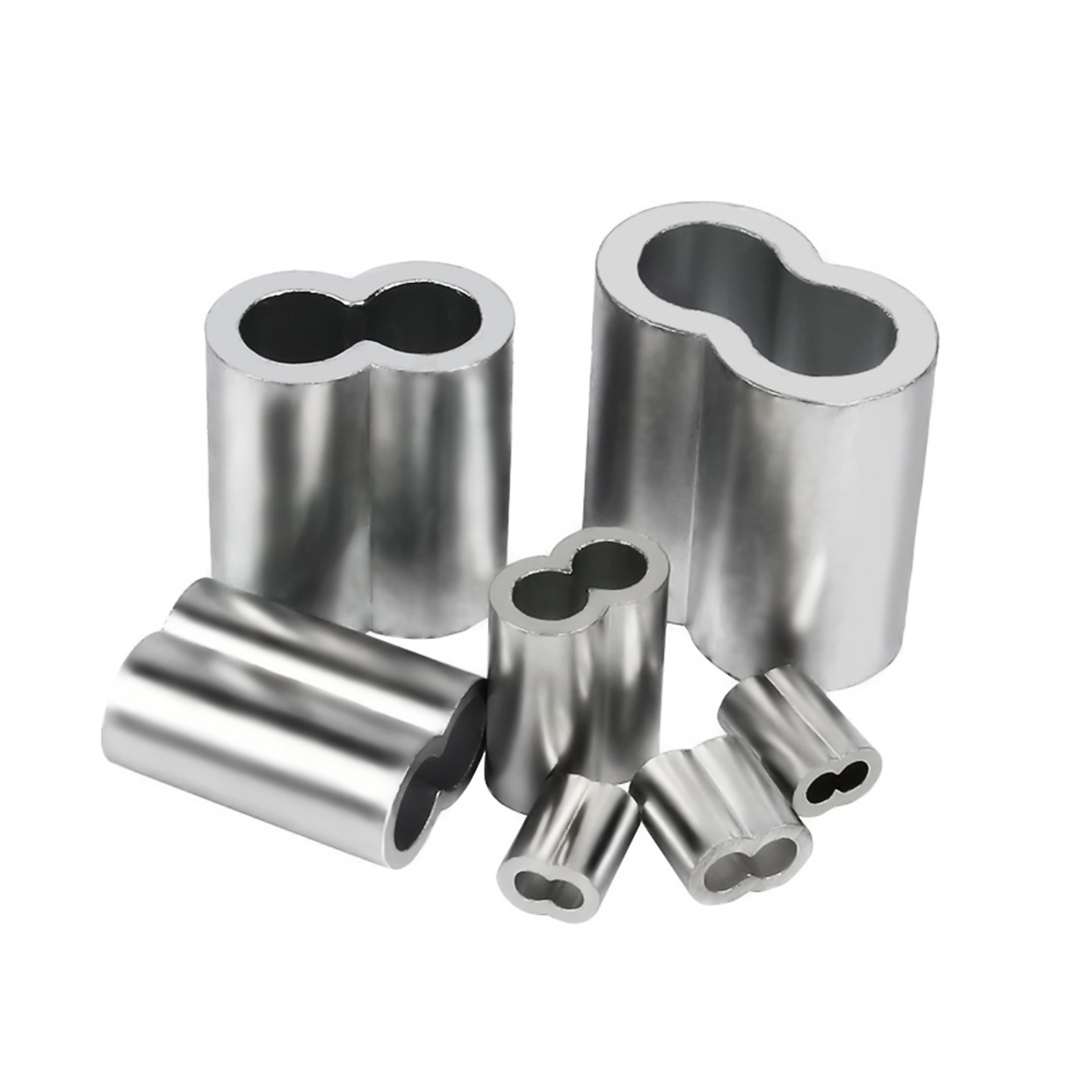 Dây thép lỗ đôi dây 8 hình kẹp tay nhôm 1-6mm phụ kiện cố định dây thép