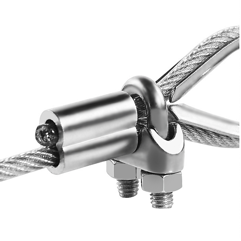 Dây thép lỗ đôi dây 8 hình kẹp tay nhôm 1-6mm phụ kiện cố định dây thép