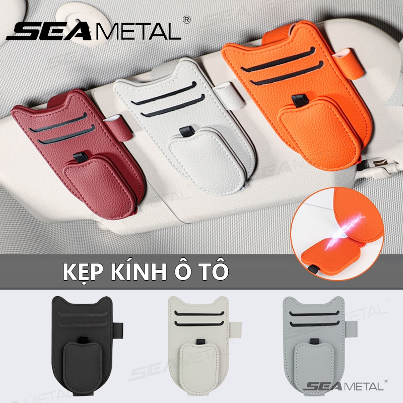 Hộp đựng kính che nắng ô tô SEAMETAL đa chức năng 2 ngăn
