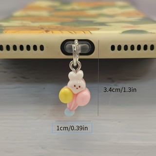Lỗ Điện Thoại Di Động Chống Bụi Cắm diy Nhựa Dễ Thương Sweet Series Cổng Sạc Điện Thoại Di Động Chống Bụi Cắm