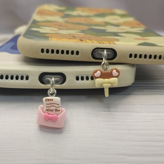 Lỗ Điện Thoại Di Động Chống Bụi Cắm diy Nhựa Dễ Thương Sweet Series Cổng Sạc Điện Thoại Di Động Chống Bụi Cắm