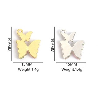10 Chiếc Nhiều Màu Thanh Lịch Gradient Hình Bướm Hợp Kim Nhựa Quyến Rũ, Xuân Hè Phong Cách Y2K Xương Đòn Dây Chuyền Vòng Cổ Vòng Tay Bông Tai & Dây Xích Điện Thoại DIY Mặt Dây Tươi Và Ngọt Ngào