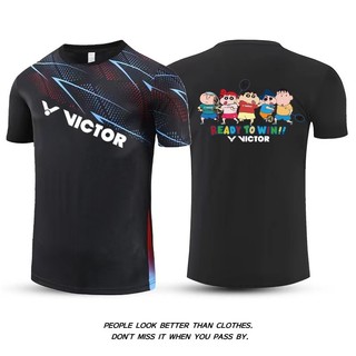 Áo sơ mi cầu lông Victor mới 2024 dành cho bé trai và bé gái, khô nhanh, thoáng khí, bóng chuyền dáng rộng, tập bóng rổ và đồ thể thao thi đấu