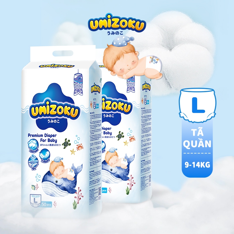 UMIZOKU Tã Quần Bé Tã Tã Quần Bé 50 Miếng Quần Bé M / L / XL / XXL / 3XL / 4XL