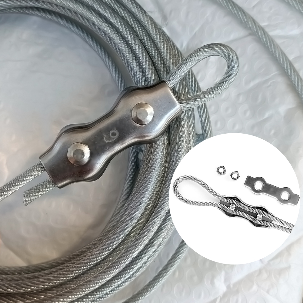 Kẹp cáp thép không gỉ M2-M8, kẹp bu lông đôi, kẹp đơn giản cho DIY
