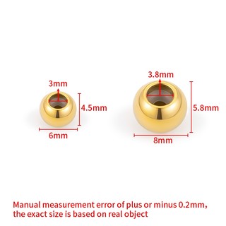 Thép không gỉ Di Động Định Vị Hạt Trang Sức Tự Làm Phụ Kiện Vàng 18K Chống Trơn Trượt Có Thể Điều Chỉnh Giữ Khóa