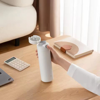 Cốc giữ nhiệt Xiaomi Mijia có nắp đậy bom Nắp bật lên 480mL Bình nước cách nhiệt di động Thiết kế khóa tự động bằng thép không gỉ
