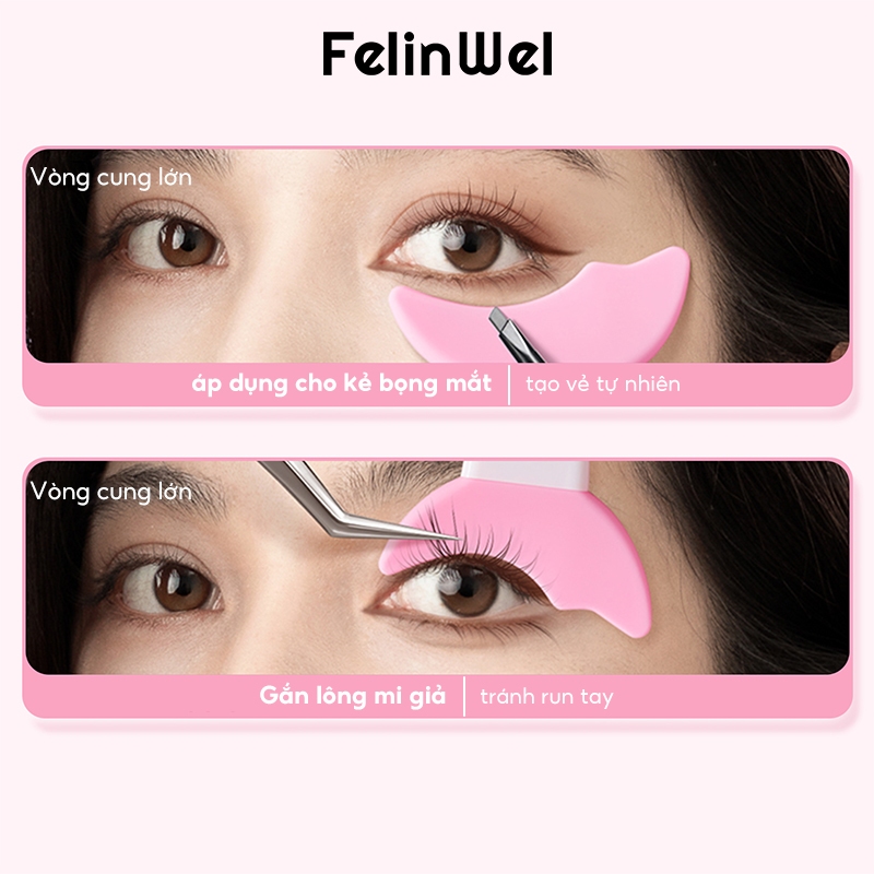 FelinWel - Dụng Cụ Trang Điểm Đa Năng, Đệm Lót Mascara, Phấn Mắt, Tạo Đường Kẻ Mắt, Tái Sử Dụng, Thân thiện với newbie