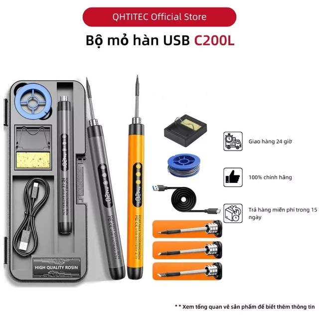 Bộ Mỏ Hàn Điện Kỹ Thuật Số USB 5V 8W Bộ Mỏ Hàn Nhỏ Mini Bộ Mỏ Có Thể Điều Chỉnh Nhiệt Độ Dụng Cụ Mỏ Hàn