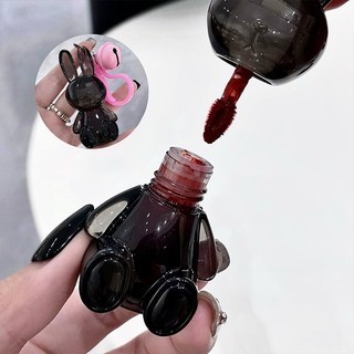 Gege BEAR Móc Khóa Son Bóng 6 Màu Dưỡng Ẩm Lâu Dài Chống Thấm Nước Thạch Môi Thỏ Đen Bóng Môi GX1228