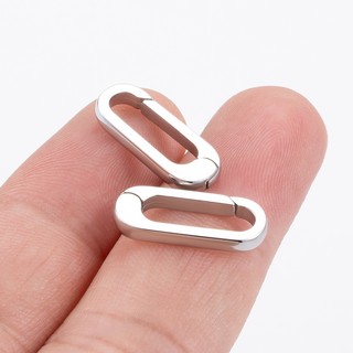 Đánh Bóng Thép Không Gỉ Hình Bầu Dục Mùa Xuân Khóa Trang Sức Tự Làm Phụ Kiện Móc Khóa Vòng Cổ Handmade Vòng Tay Khóa